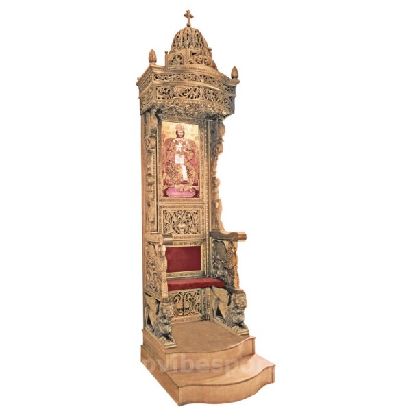 Δεσποτικός θρόνος μπαρόκ ρυθμού 105x120x320